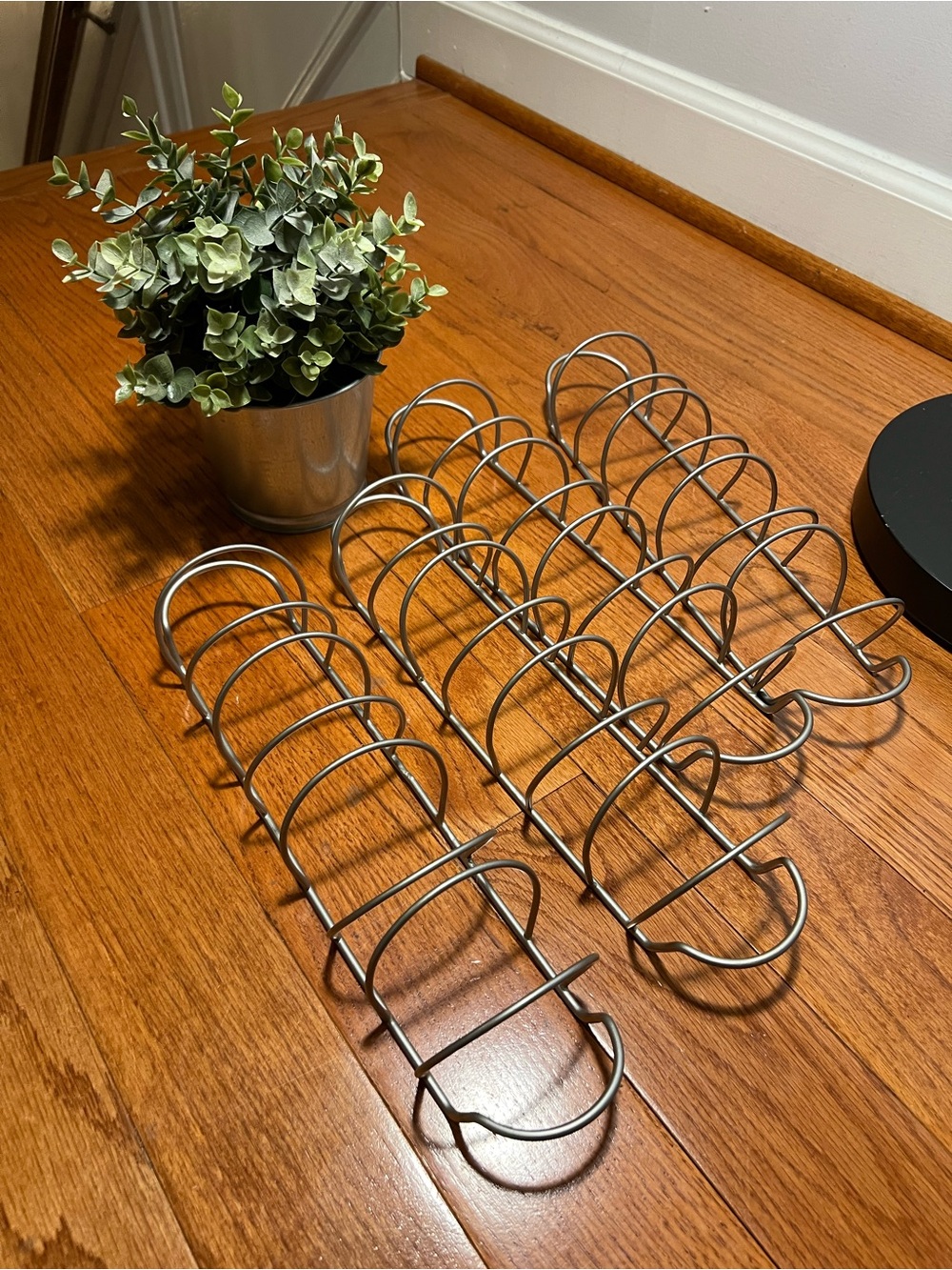 Crate&Barrel Chrome Taco Holders